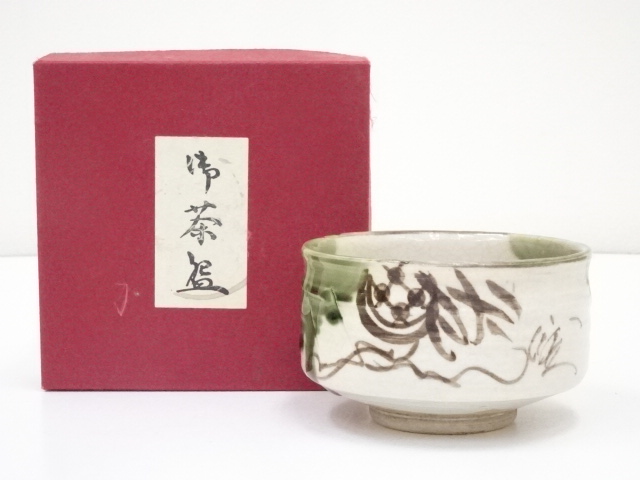 JAPANESE TEA CEREMONY ORIBE TEA BOWL / CHAWAN
